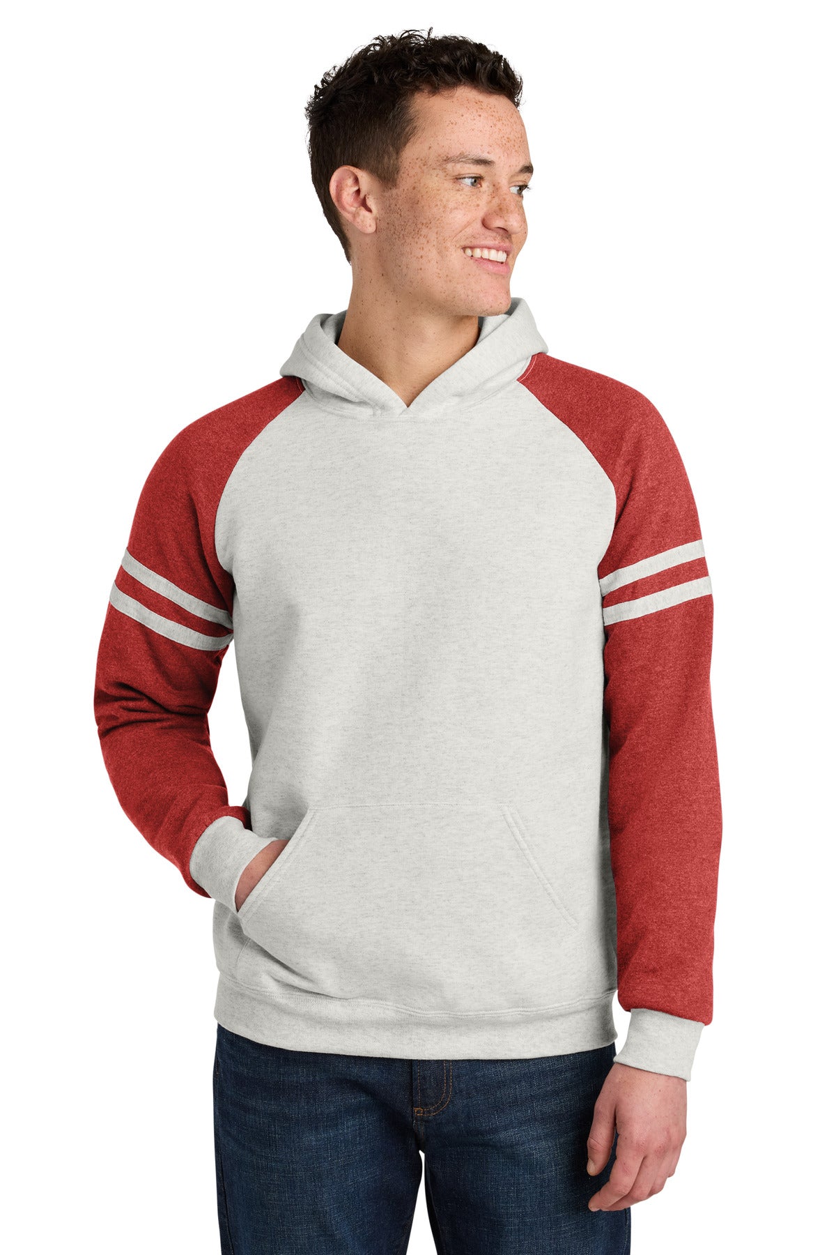 Jerzees Men's NuBlend Varsity Colorblock Hooded Sweatshirt 97C