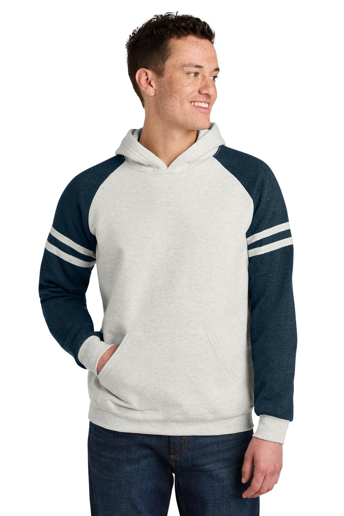 Jerzees Men's NuBlend Varsity Colorblock Hooded Sweatshirt 97C