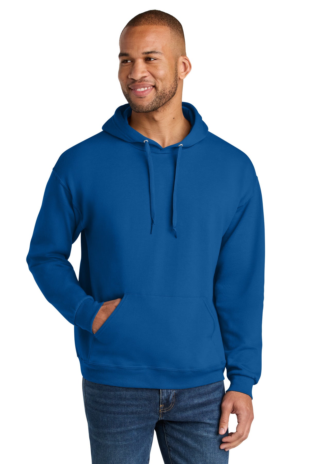 Jerzees Men's Ultimate CVC Ring Spun Hooded Sweatshirt IC49M