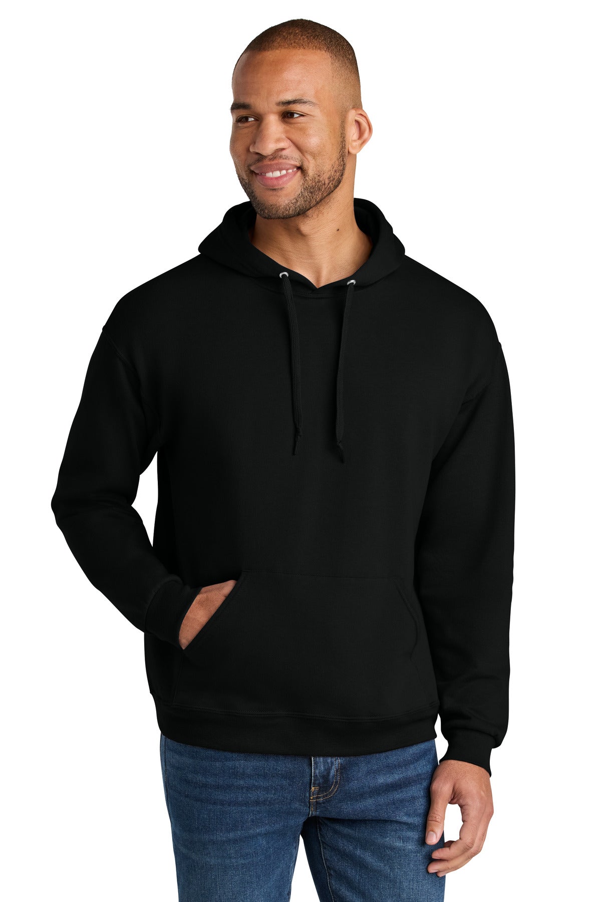 Jerzees Men's Ultimate CVC Ring Spun Hooded Sweatshirt IC49M