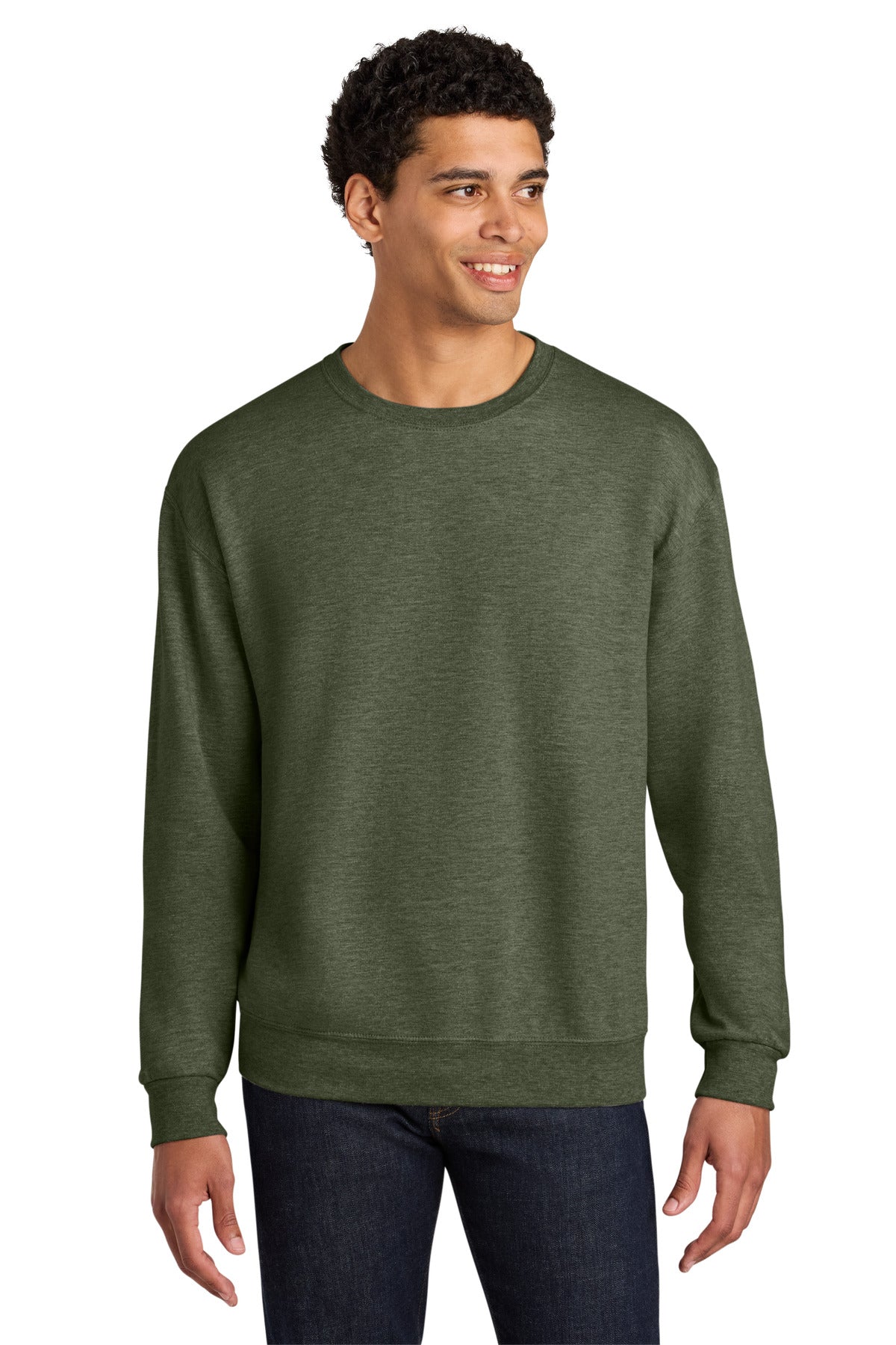 Jerzees Men's Ultimate CVC Ring Spun Crewneck Sweatshirt IC48M