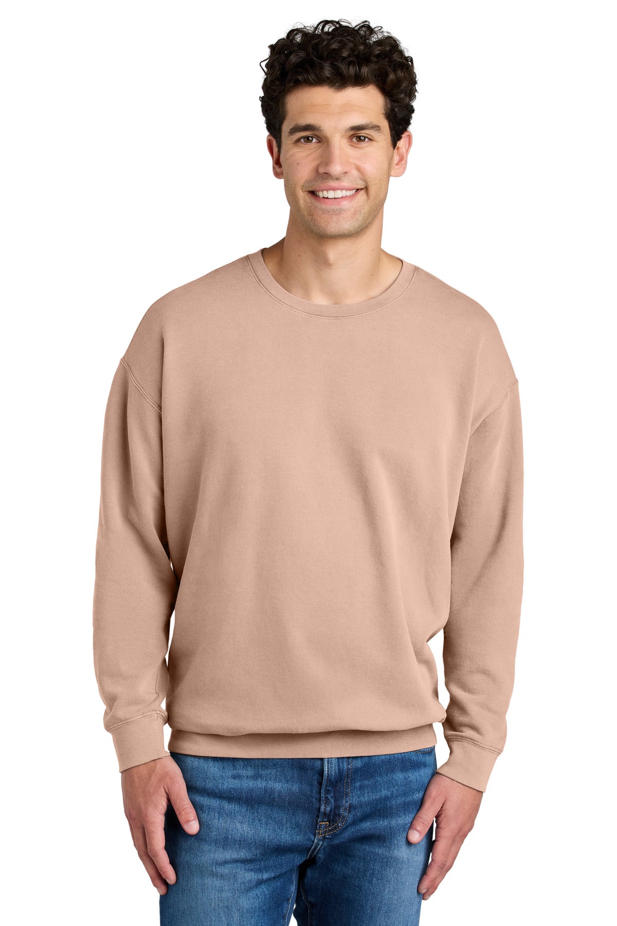 Comfort Colors Men's Garment-Dyed Lightweight Fleece Crewneck Sweatshirt