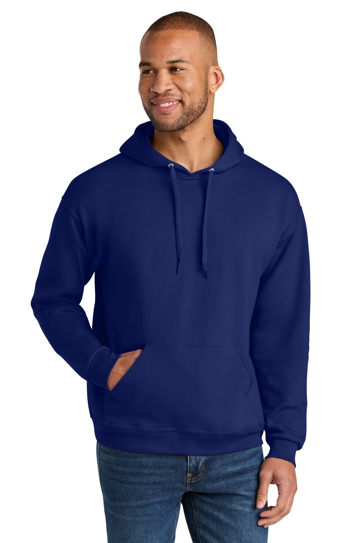 Jerzees Men's Ultimate CVC Ring Spun Hooded Sweatshirt IC49M