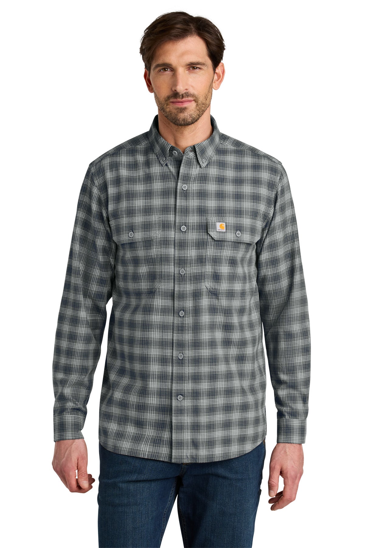 Carhartt Men's Rugged Flex Plaid Long Sleeve Shirt CT107109