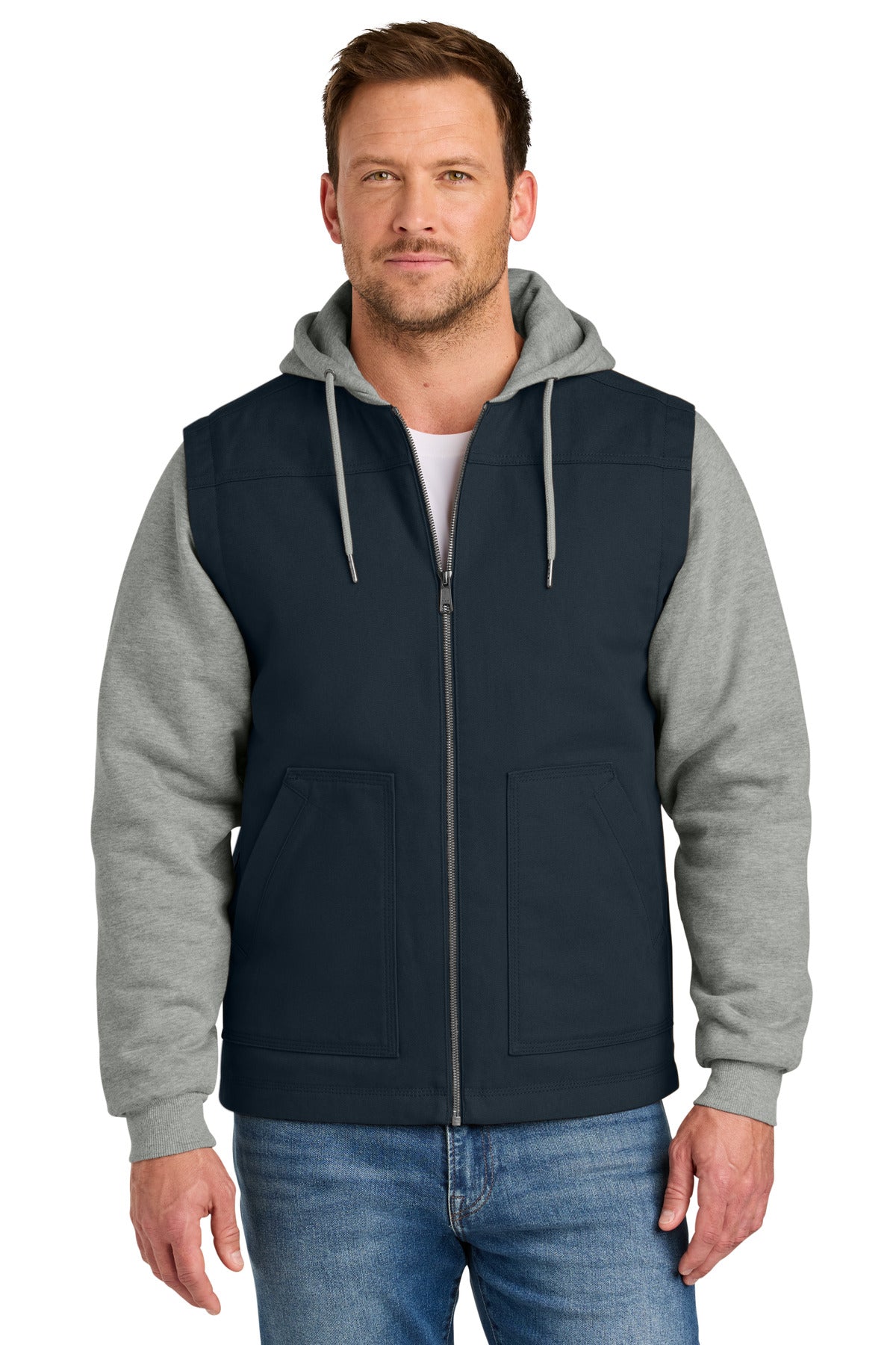 CornerStone Men's Duck Fleece Full-Zip Hooded Jacket CSJ42