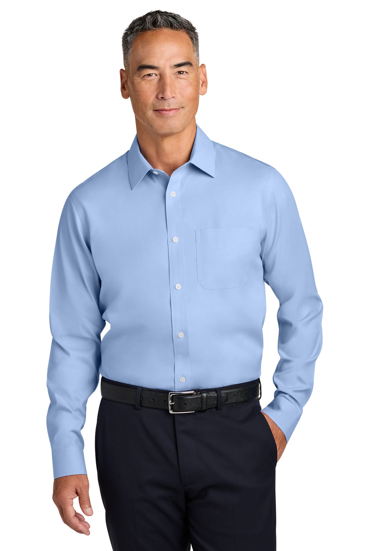 Brooks Brothers Men's Wrinkle-Free Stretch Pinpoint Spread Collar Shirt BB18012