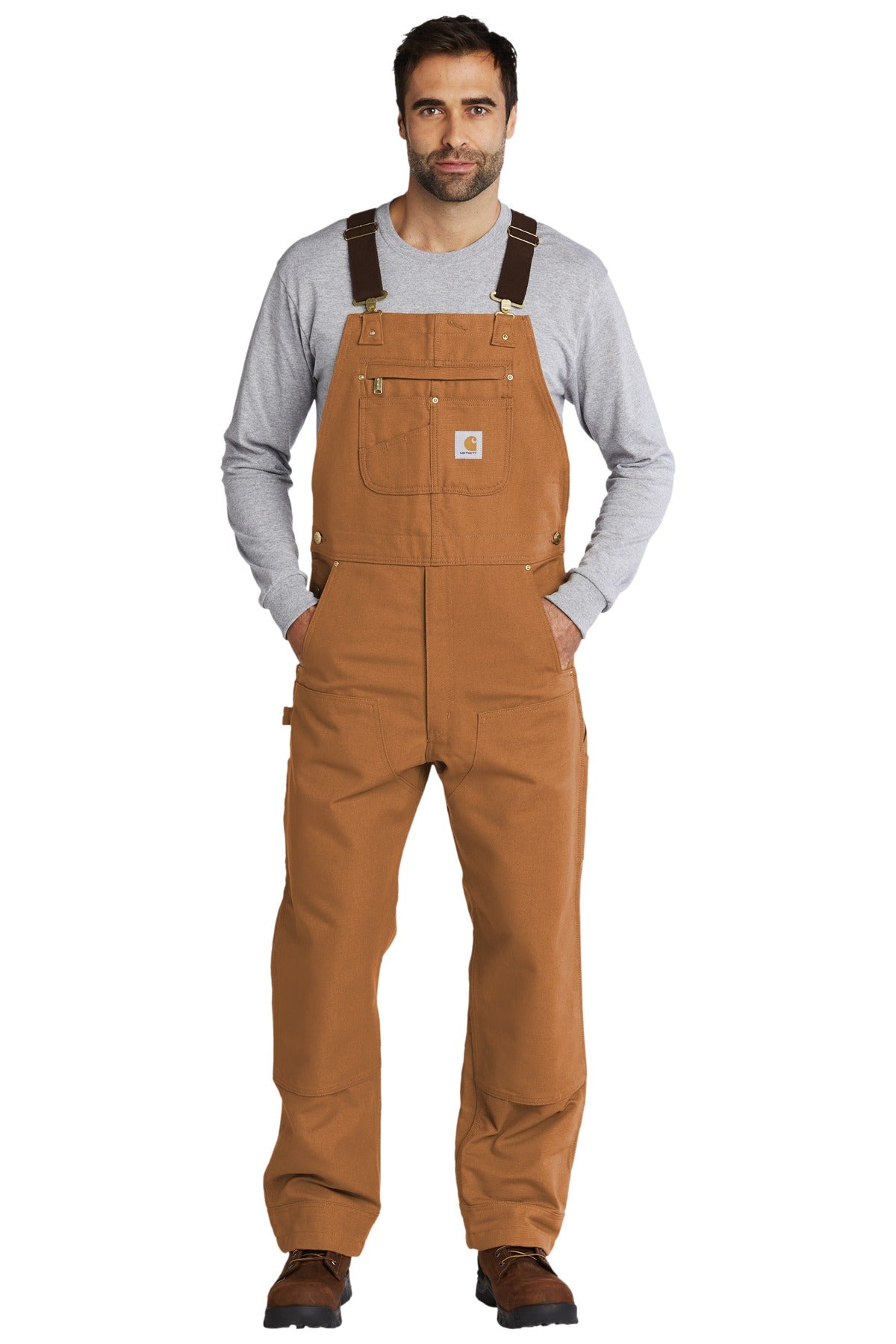 Carhartt Men's Duck Unlined Bib Overalls
