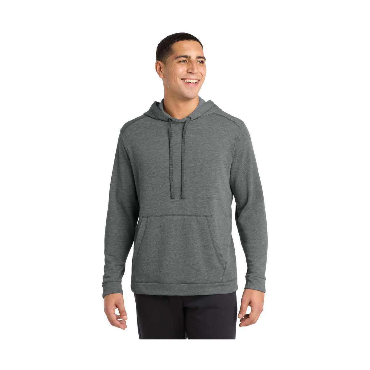Sport-Tek Men's PosiCharge Tri-Blend Wicking Fleece Hooded Pullover