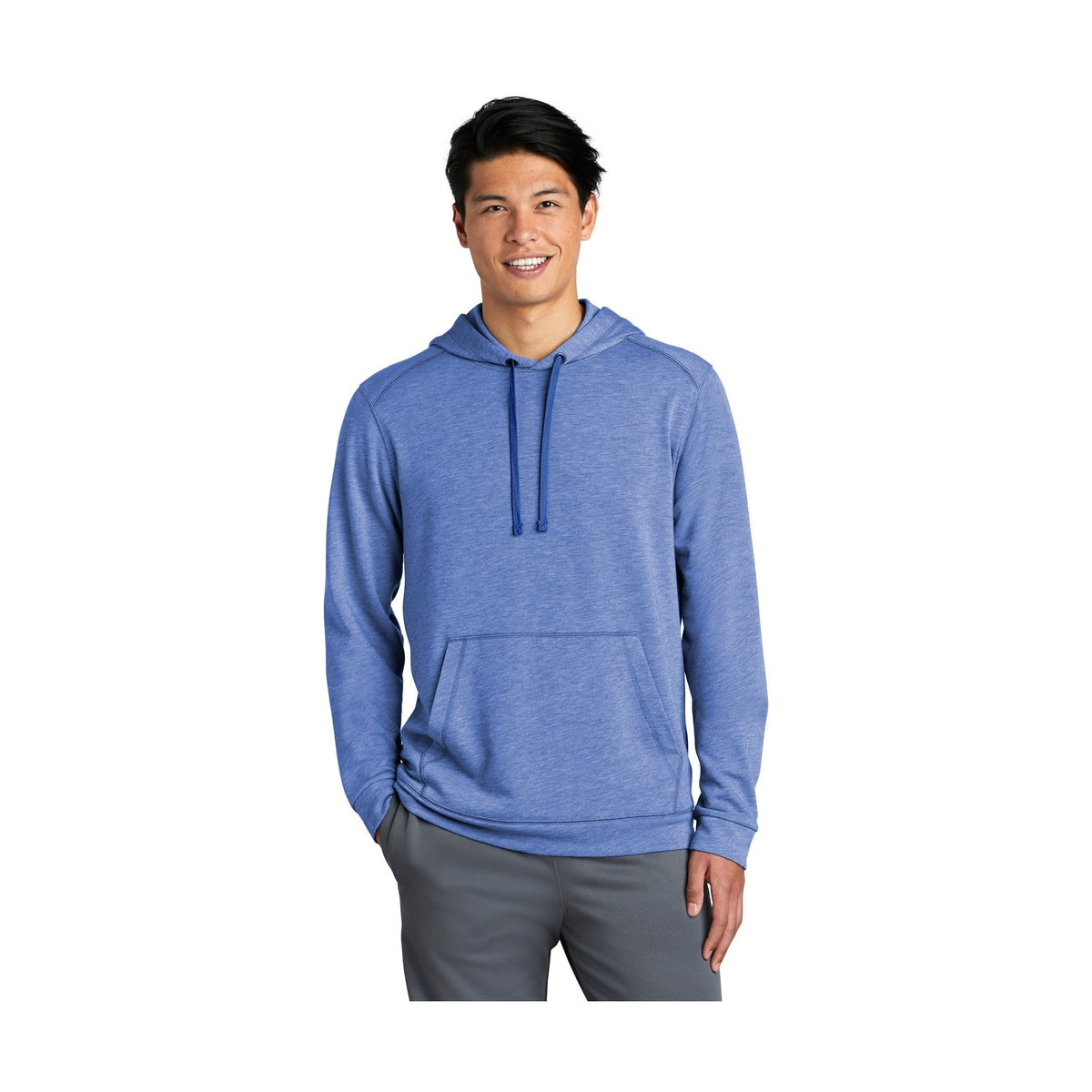 Sport-Tek Men's PosiCharge Tri-Blend Wicking Fleece Hooded Pullover
