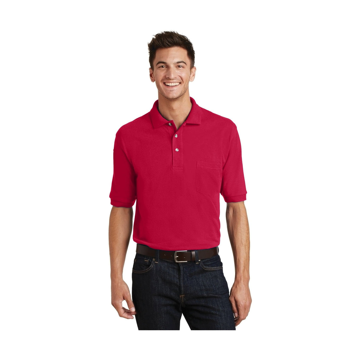Port Authority Men's Heavyweight Cotton Pique Polo with Pocket-1