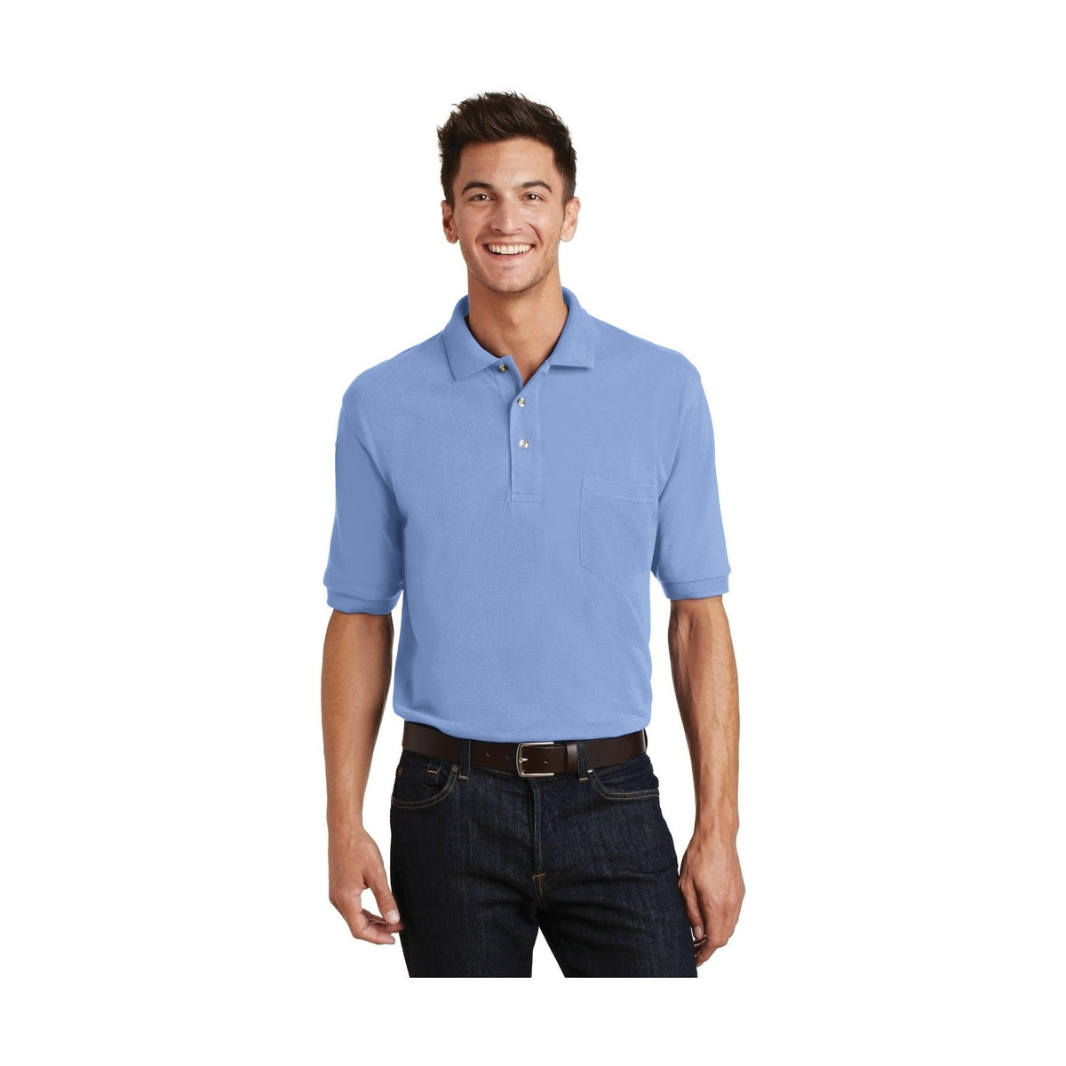 Port Authority Men's Heavyweight Cotton Pique Polo with Pocket