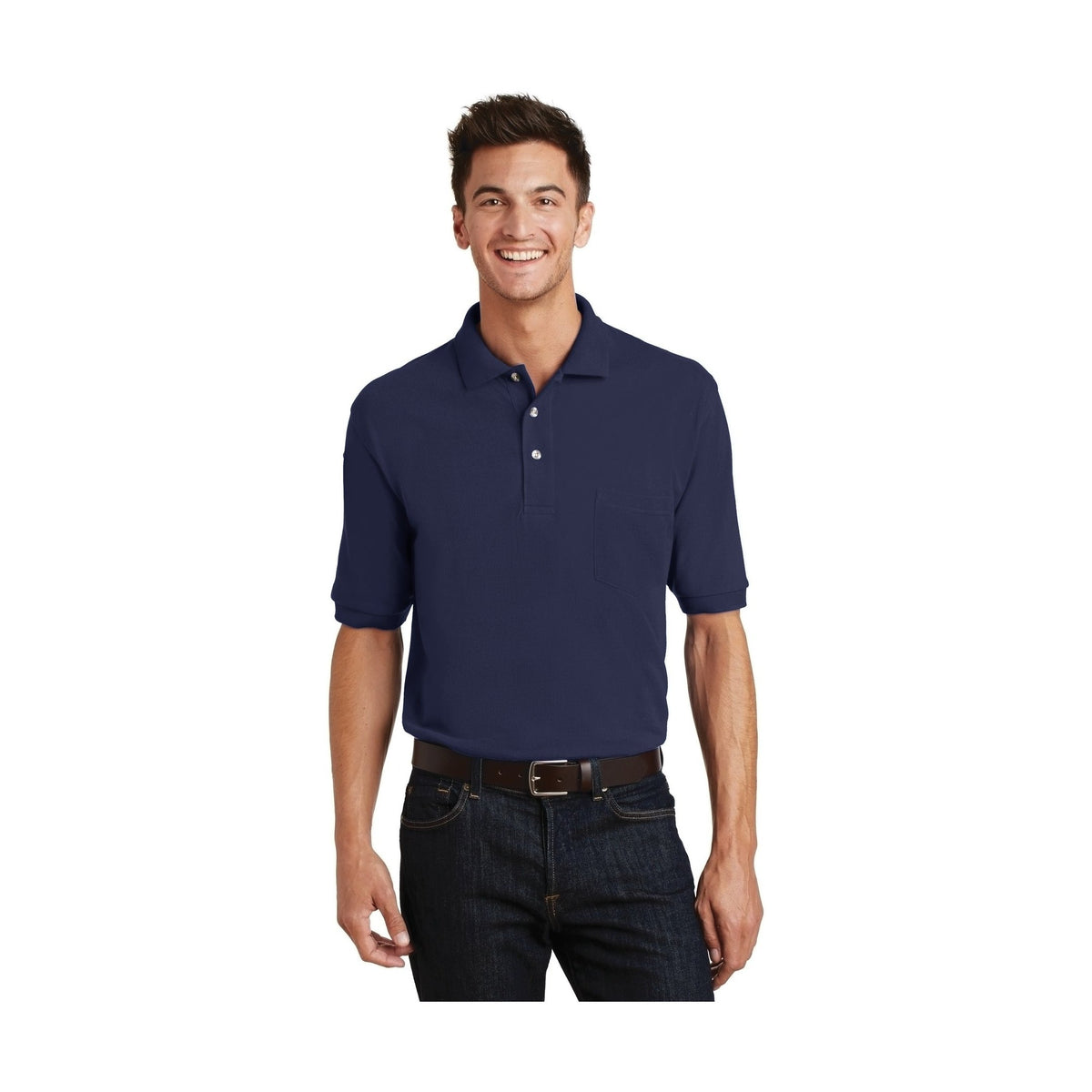 Port Authority Men's Heavyweight Cotton Pique Polo with Pocket