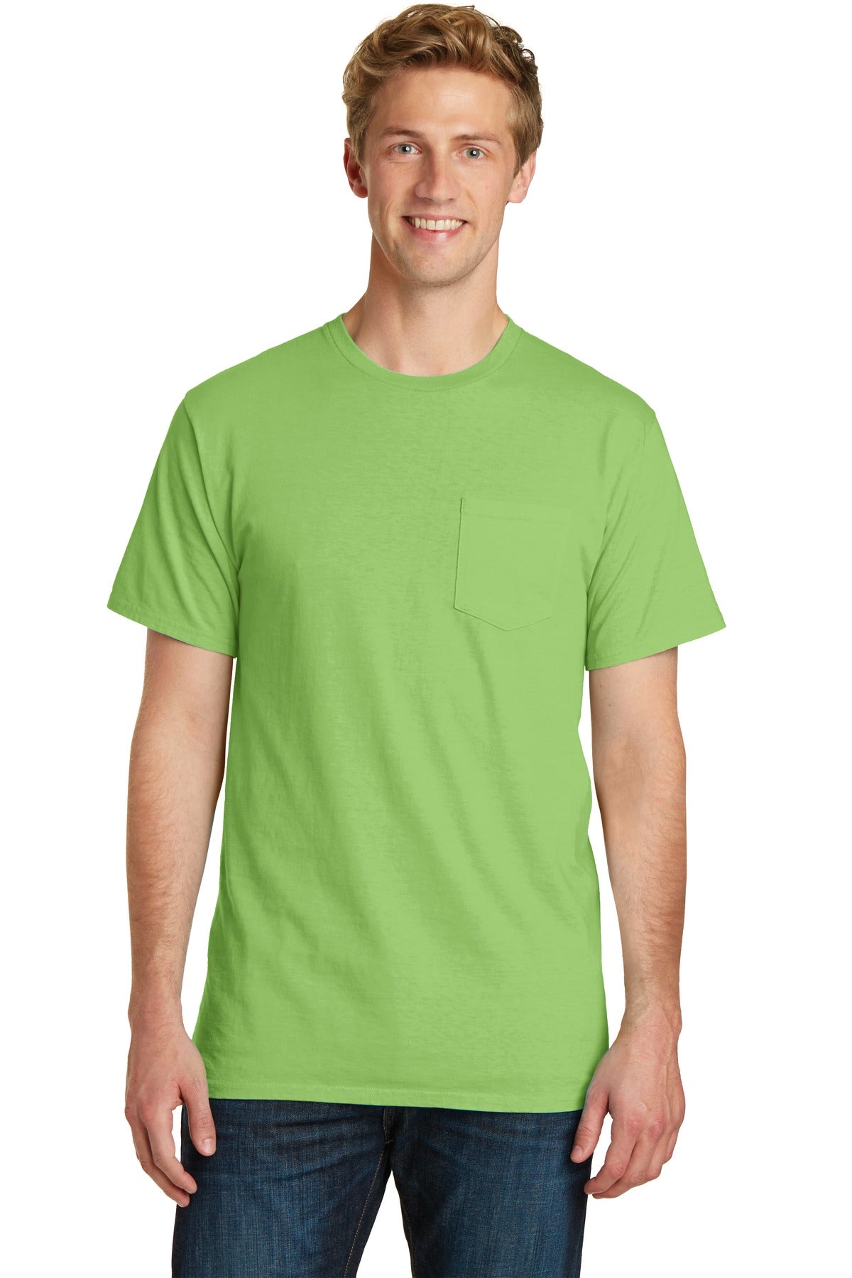 Port & Co Men's Beach Wash Garment-Dyed Pocket Tee