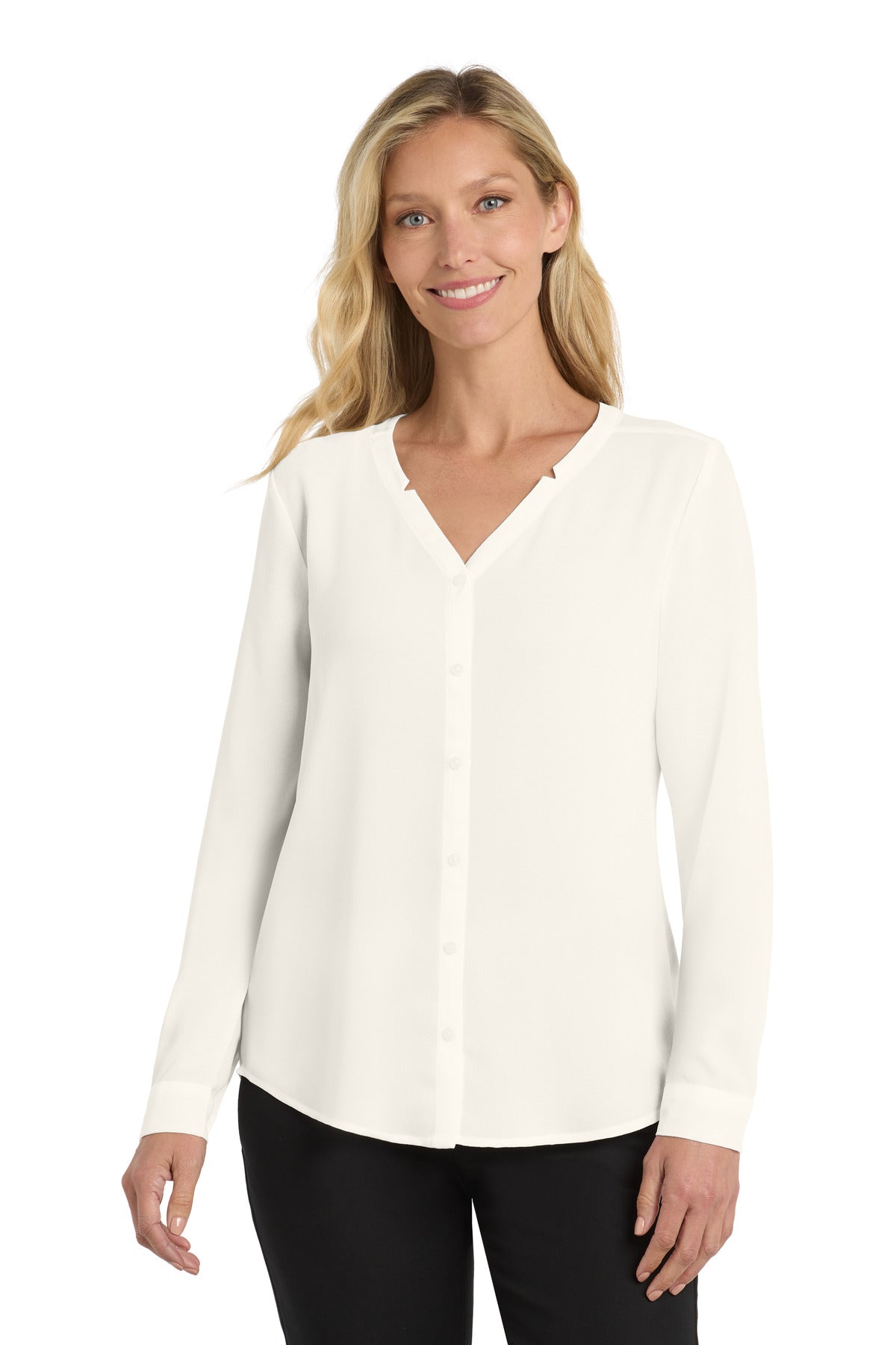 Port Authority Women's Long Sleeve Button-Front Blouse