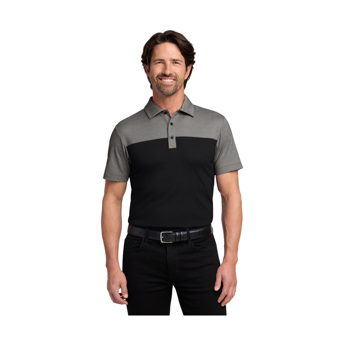 Port Authority Men's Fine Pique Blend Blocked Polo K831