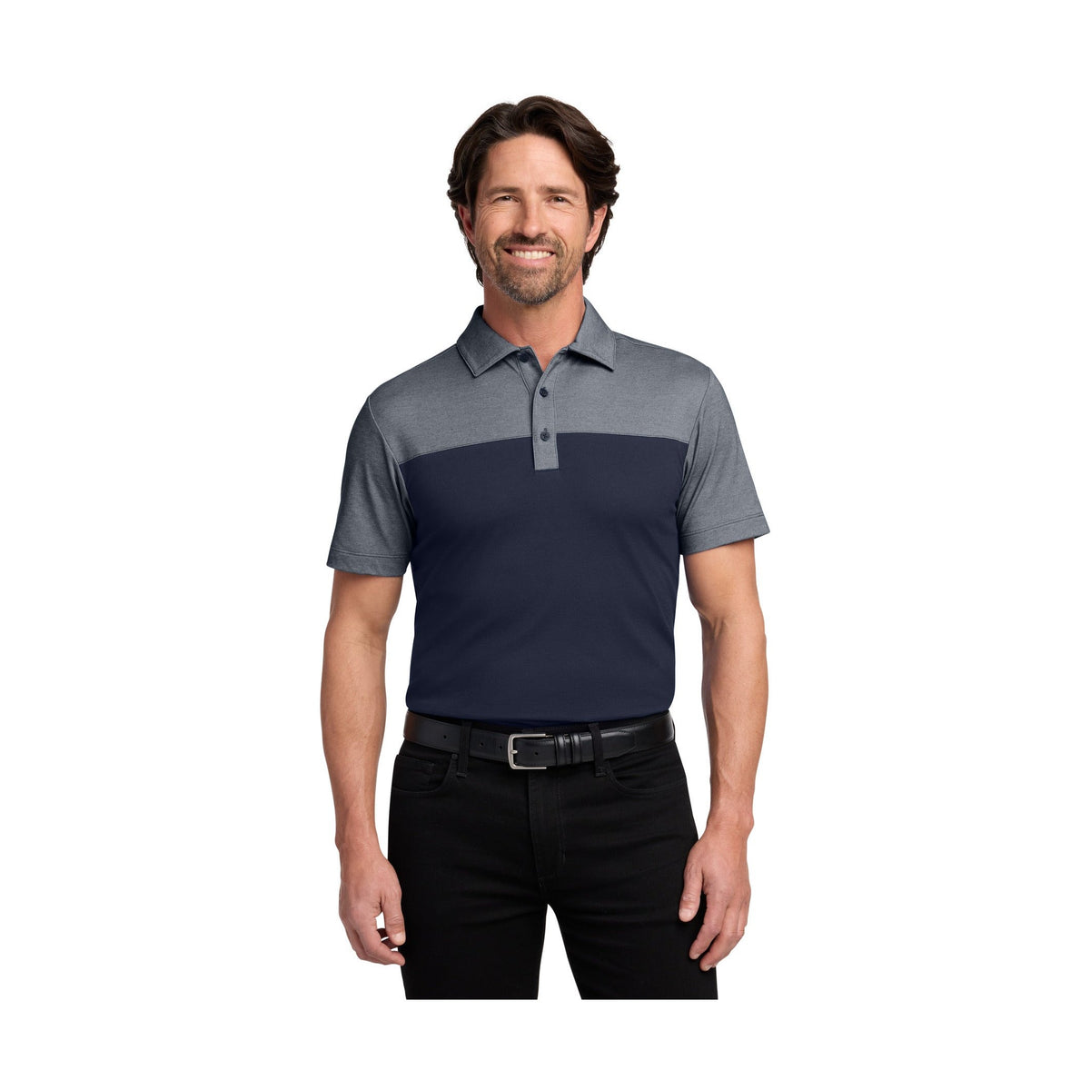 Port Authority Men's Fine Pique Blend Blocked Polo K831