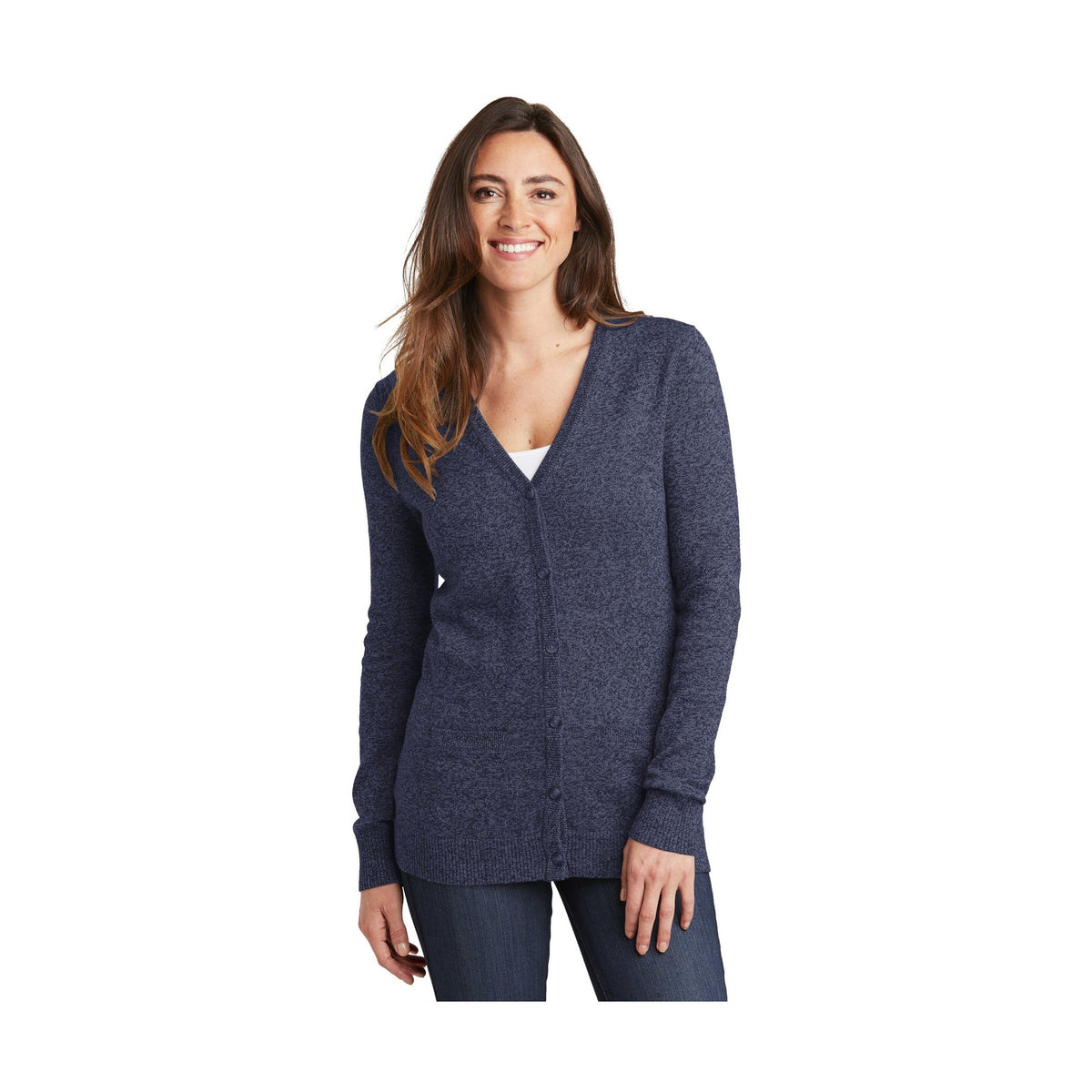 Port Authority Women's Marled Cardigan Sweater