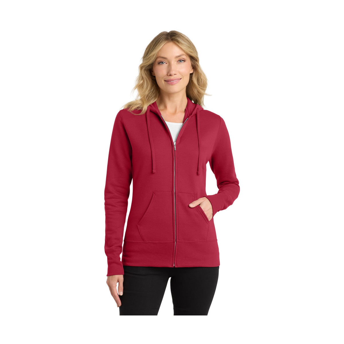 Port & Co Women's Core Fleece Full-Zip Hooded Sweatshirt