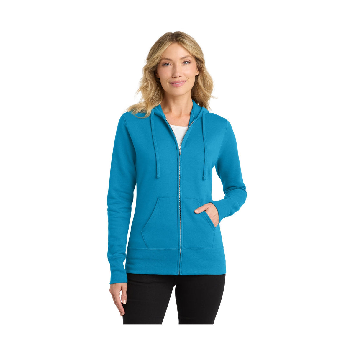 Port & Co Women's Core Fleece Full-Zip Hooded Sweatshirt