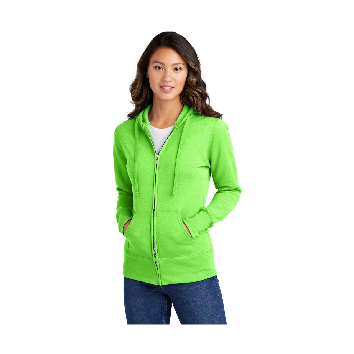 Port & Co Women's Core Fleece Full-Zip Hooded Sweatshirt