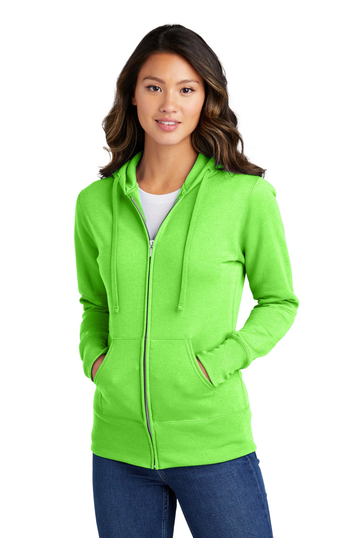 Port & Co Women's Core Fleece Full-Zip Hooded Sweatshirt
