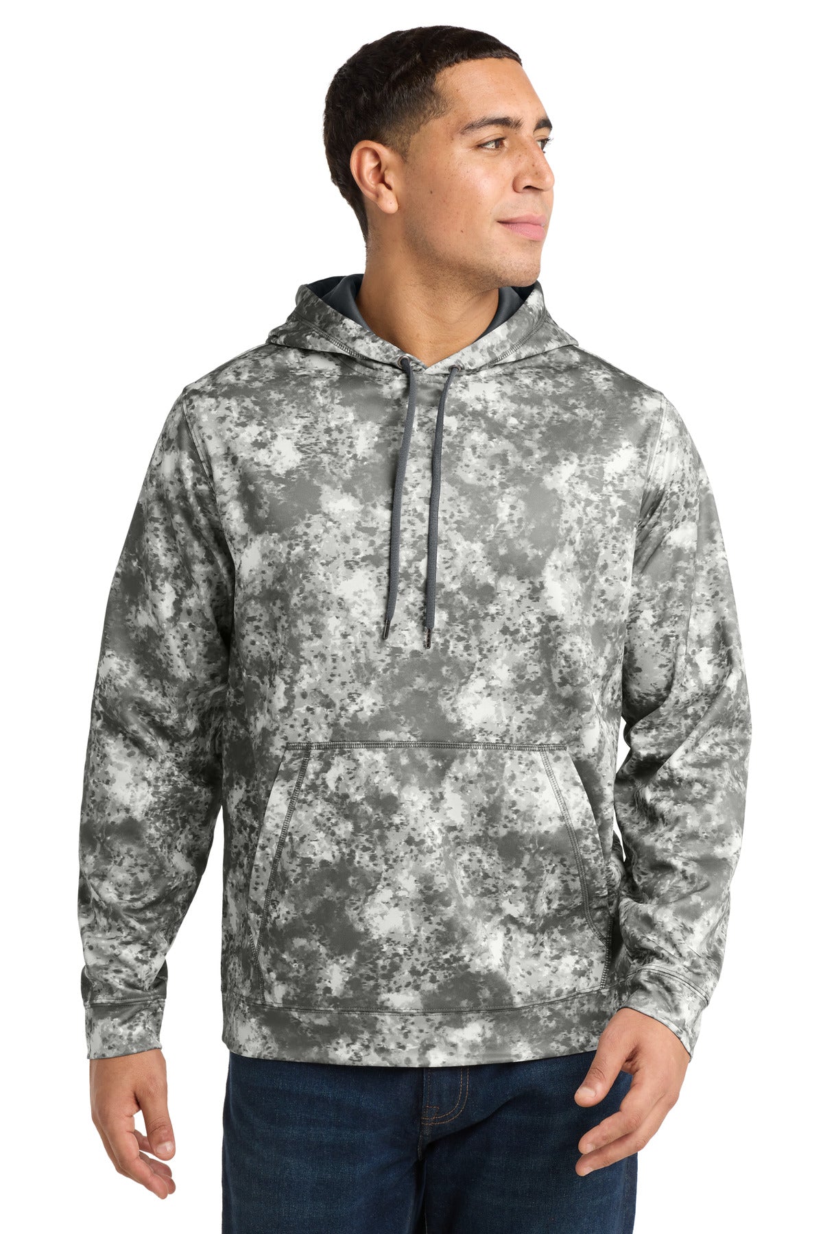 Sport-Tek Men's Sport-Wick Mineral Freeze Fleece Hooded Pullover