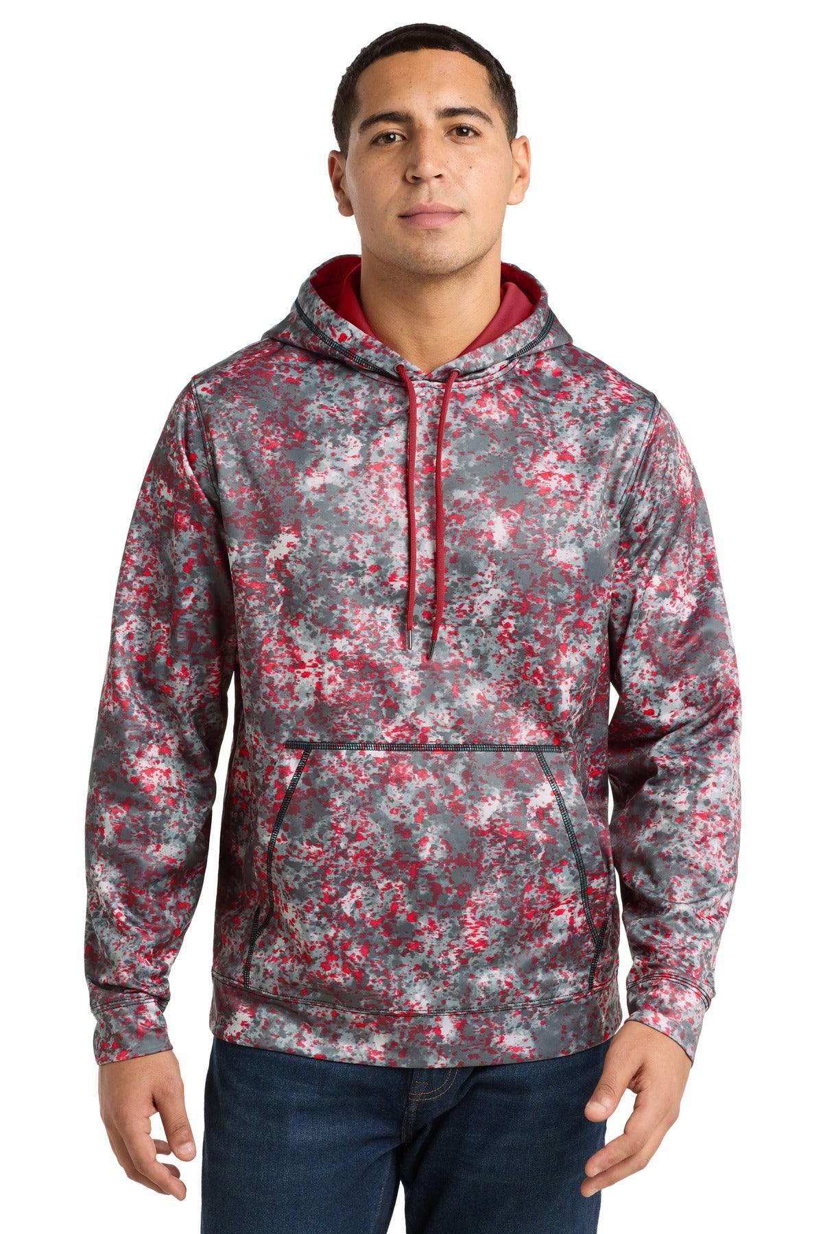 Sport-Tek Men's Sport-Wick Mineral Freeze Fleece Hooded Pullover