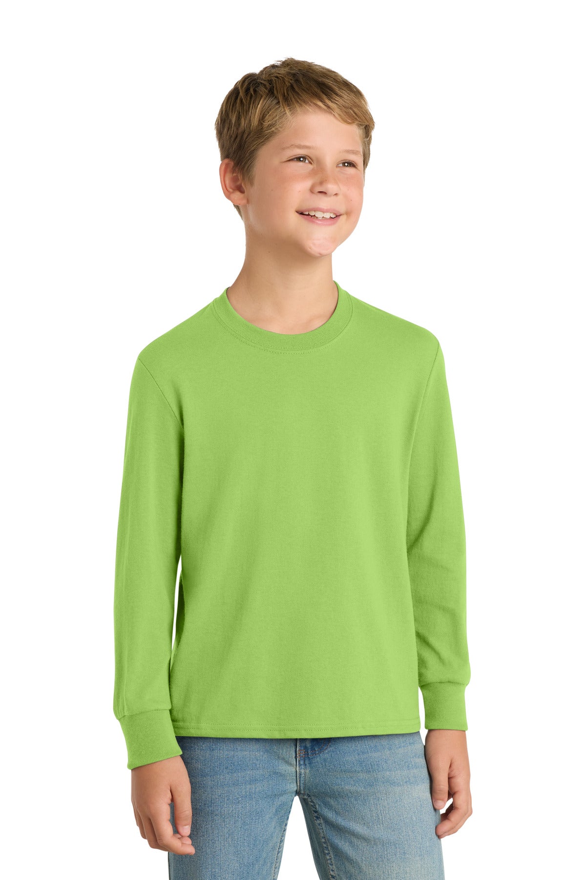 Port & Co Youth Long Sleeve Core Cotton Tee