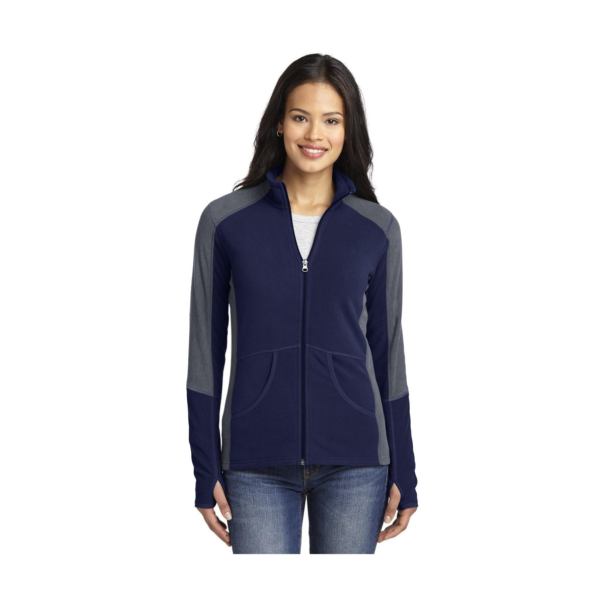 Port Authority Women's Colorblock Microfleece Jacket-1