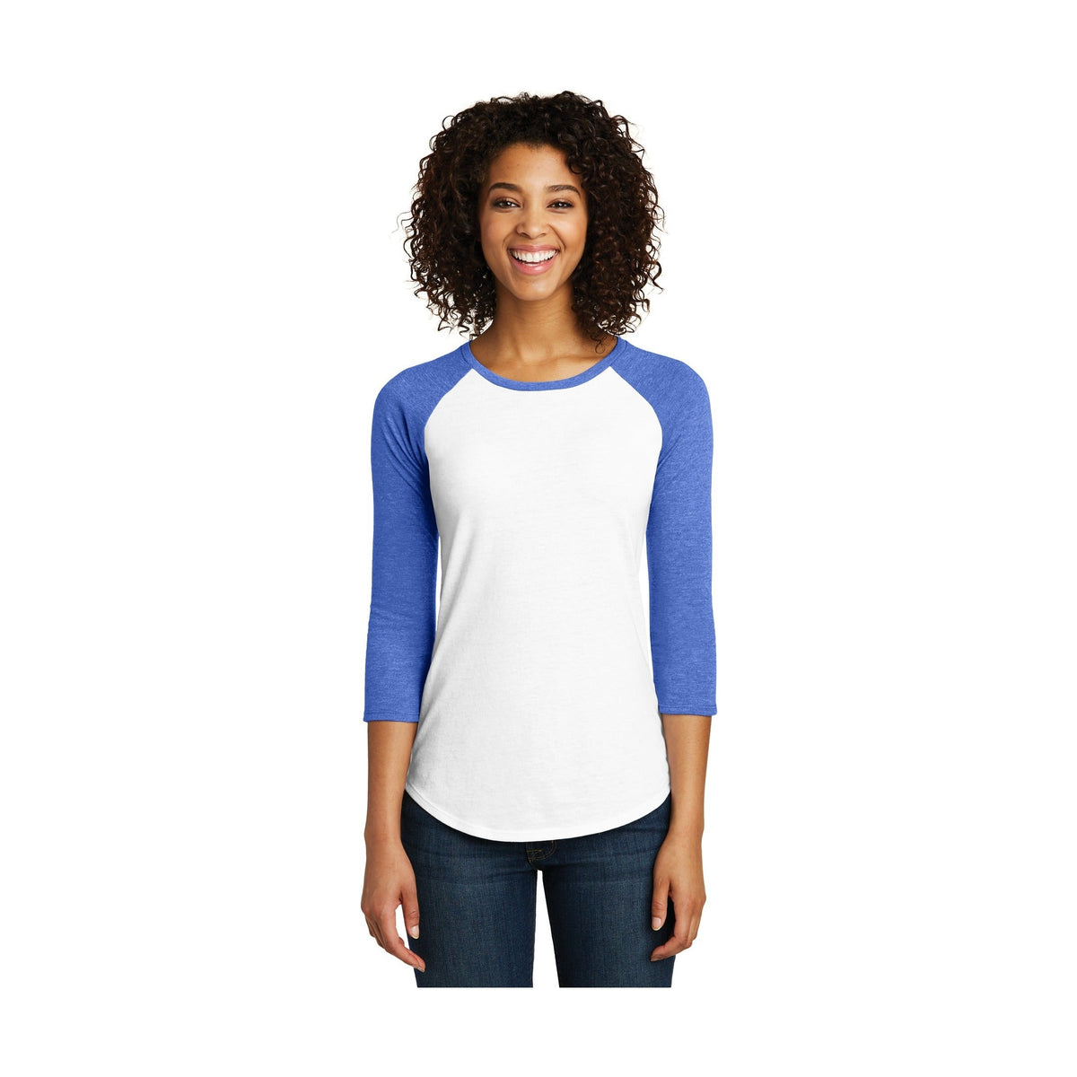 District Women's Fitted Very Important Tee 3/4-Sleeve Raglan
