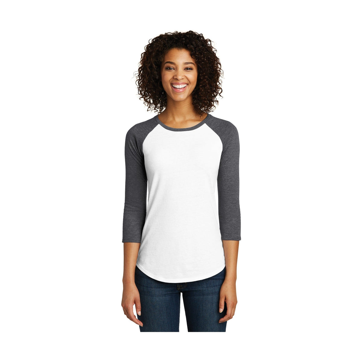 District Women's Fitted Very Important Tee 3/4-Sleeve Raglan