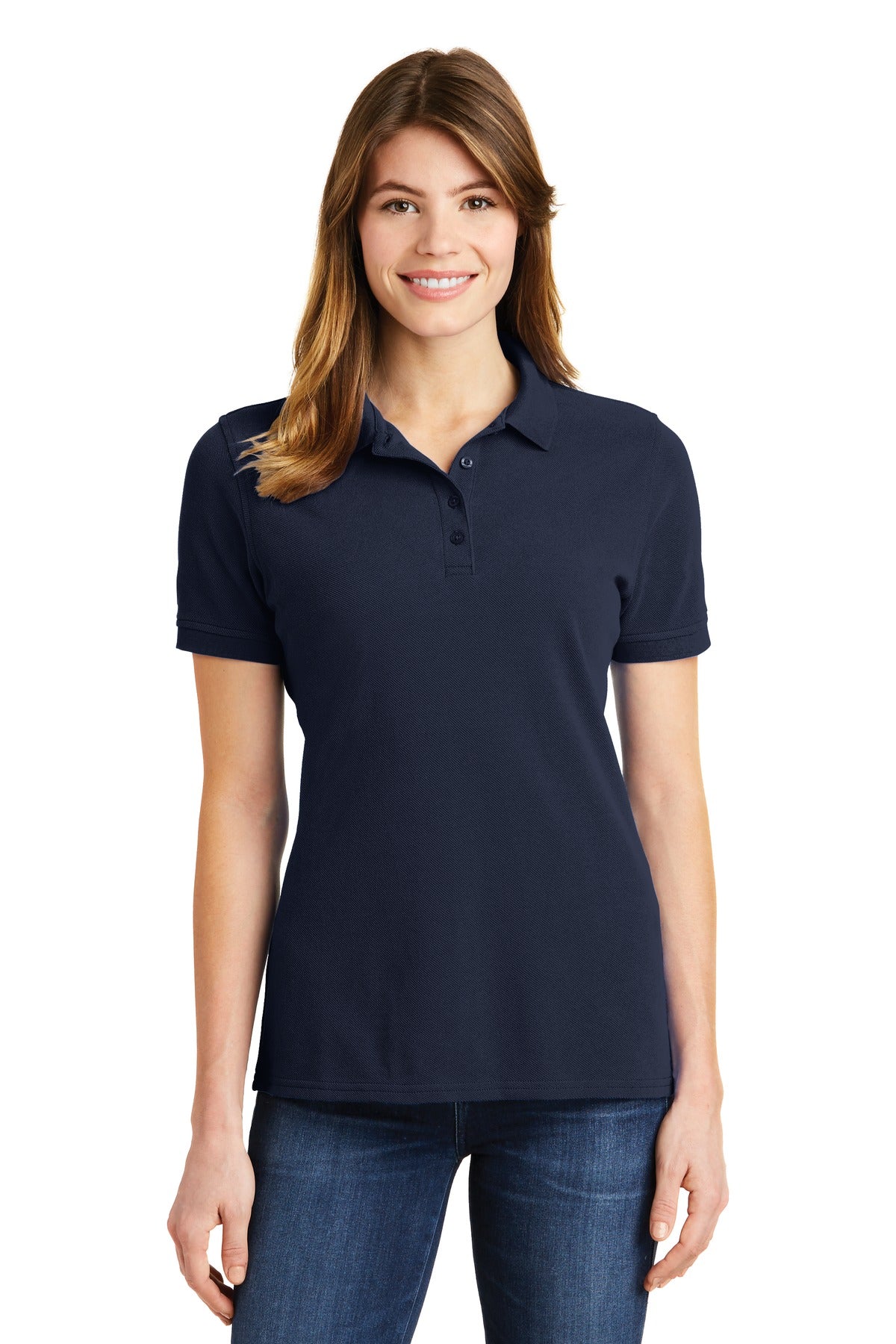 Port & Co Women's Combed Ring Spun Pique Polo