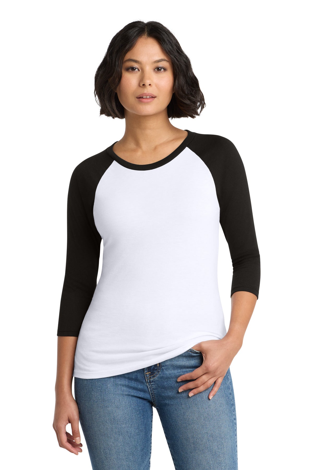 District Women's Perfect Tri 3/4-Sleeve Raglan