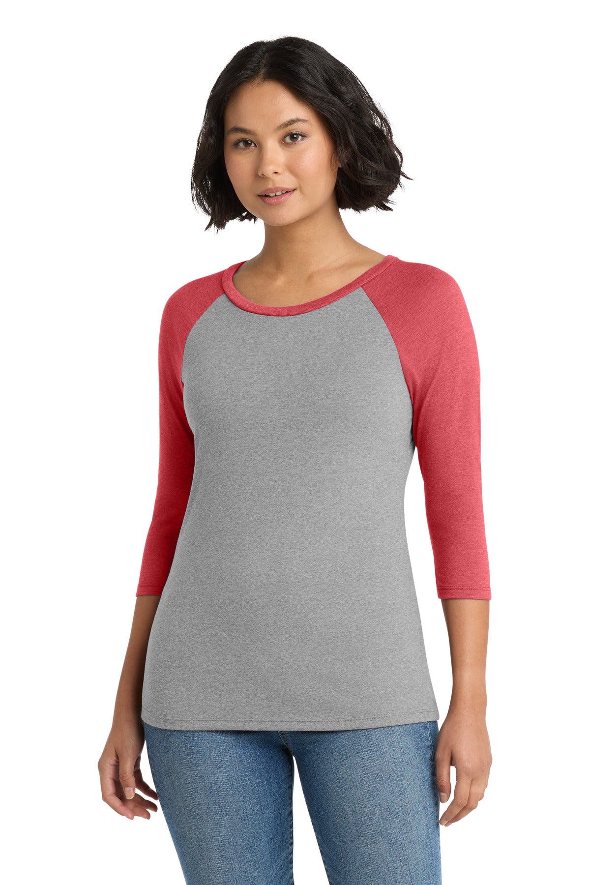 District Women's Perfect Tri 3/4-Sleeve Raglan