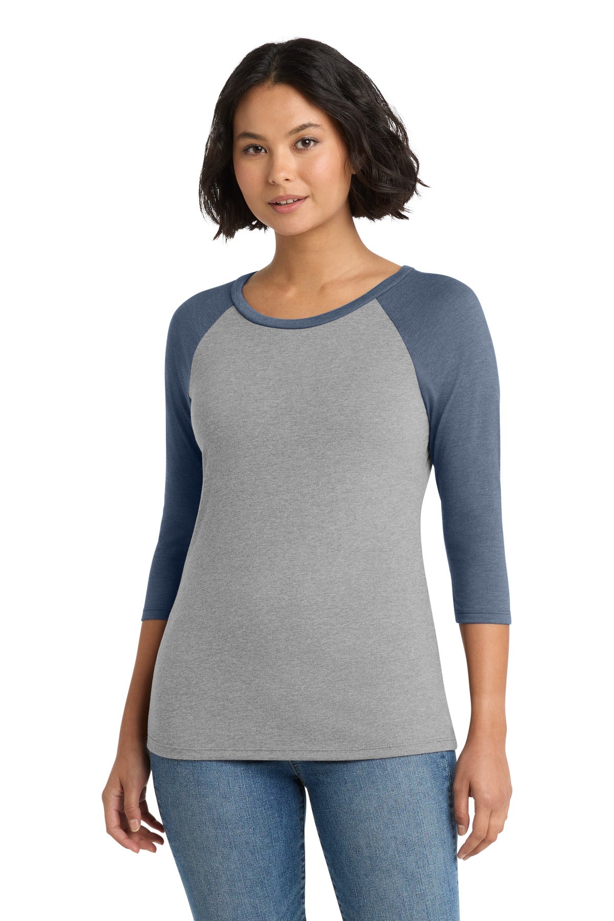 District Women's Perfect Tri 3/4-Sleeve Raglan