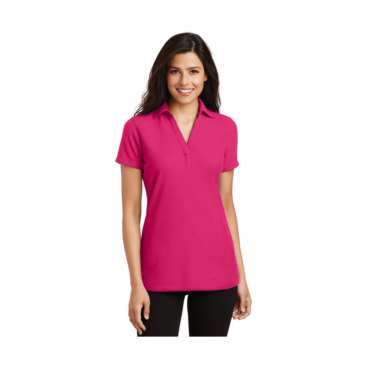 Port Authority Women's Silk Touch Y-Neck Polo
