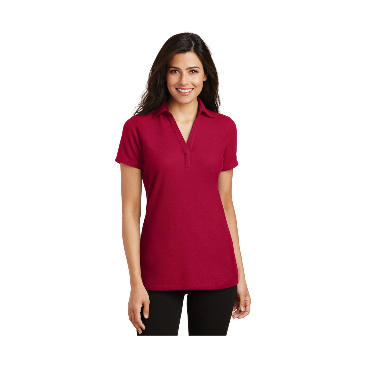 Port Authority Women's Silk Touch Y-Neck Polo