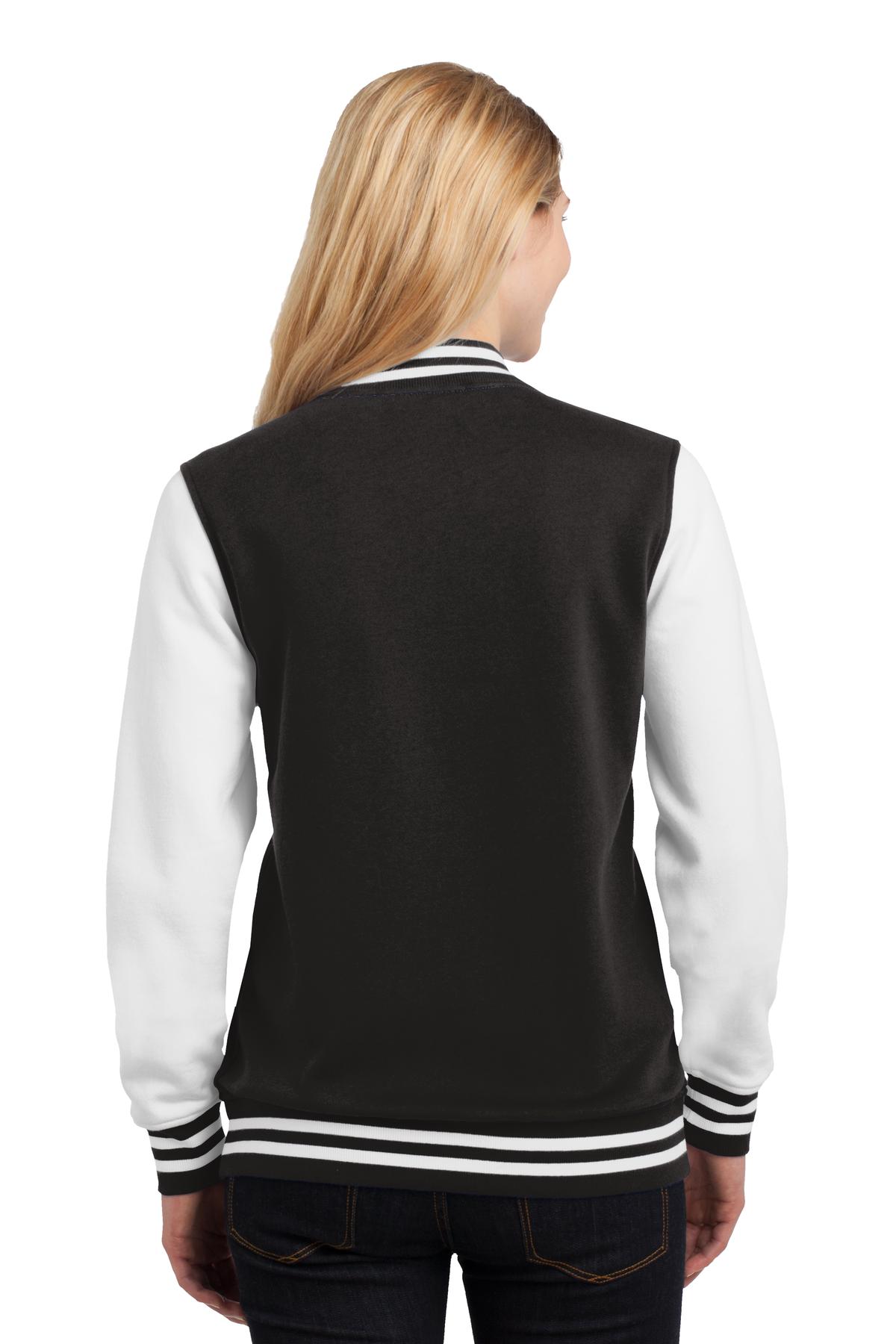 Sport-Tek Women's Fleece Letterman Jacket-2