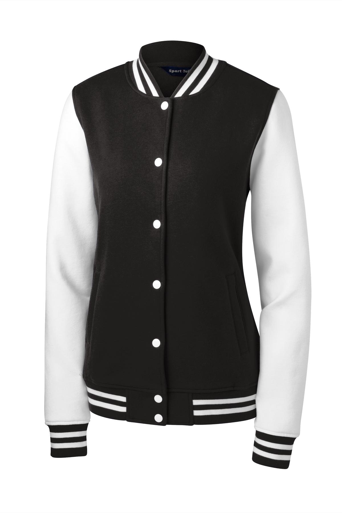 Sport-Tek Women's Fleece Letterman Jacket-3