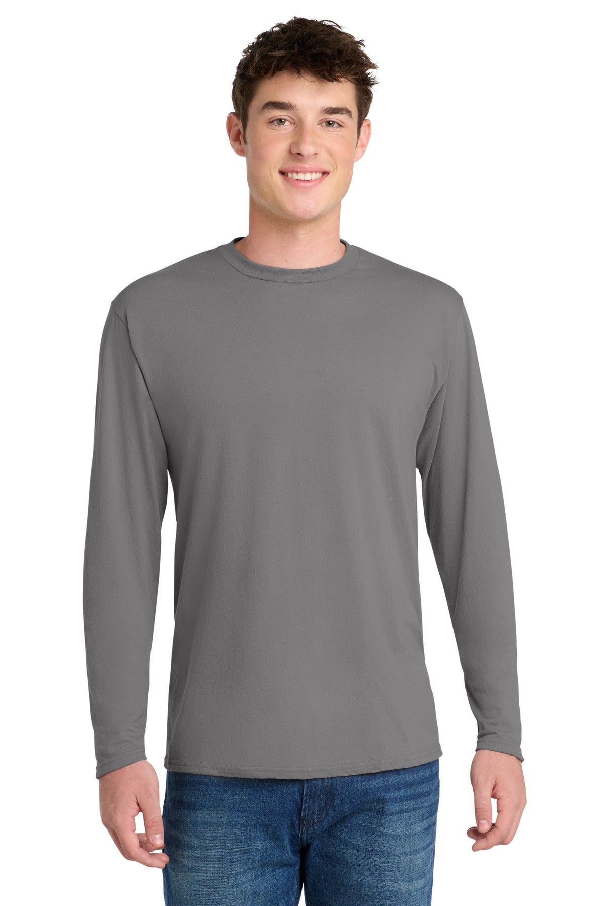 Port & Co Men's Long Sleeve Performance Blend Tee