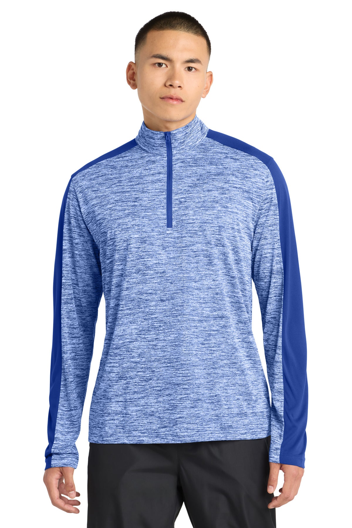 Sport-Tek Men's PosiCharge Electric Heather Colorblock 1/4-Zip Pullover