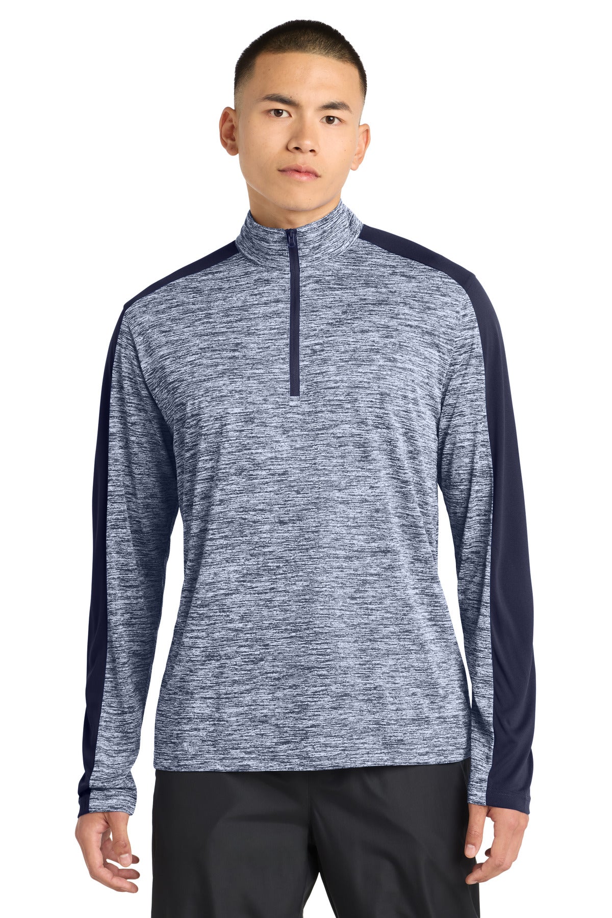 Sport-Tek Men's PosiCharge Electric Heather Colorblock 1/4-Zip Pullover