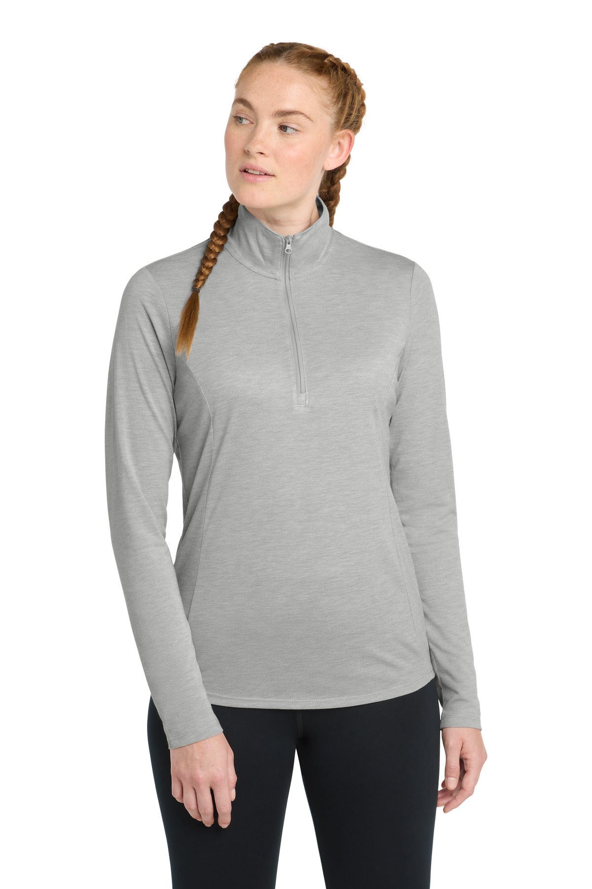 Sport-Tek Women's PosiCharge Tri-Blend Wicking 1/4-Zip Pullover