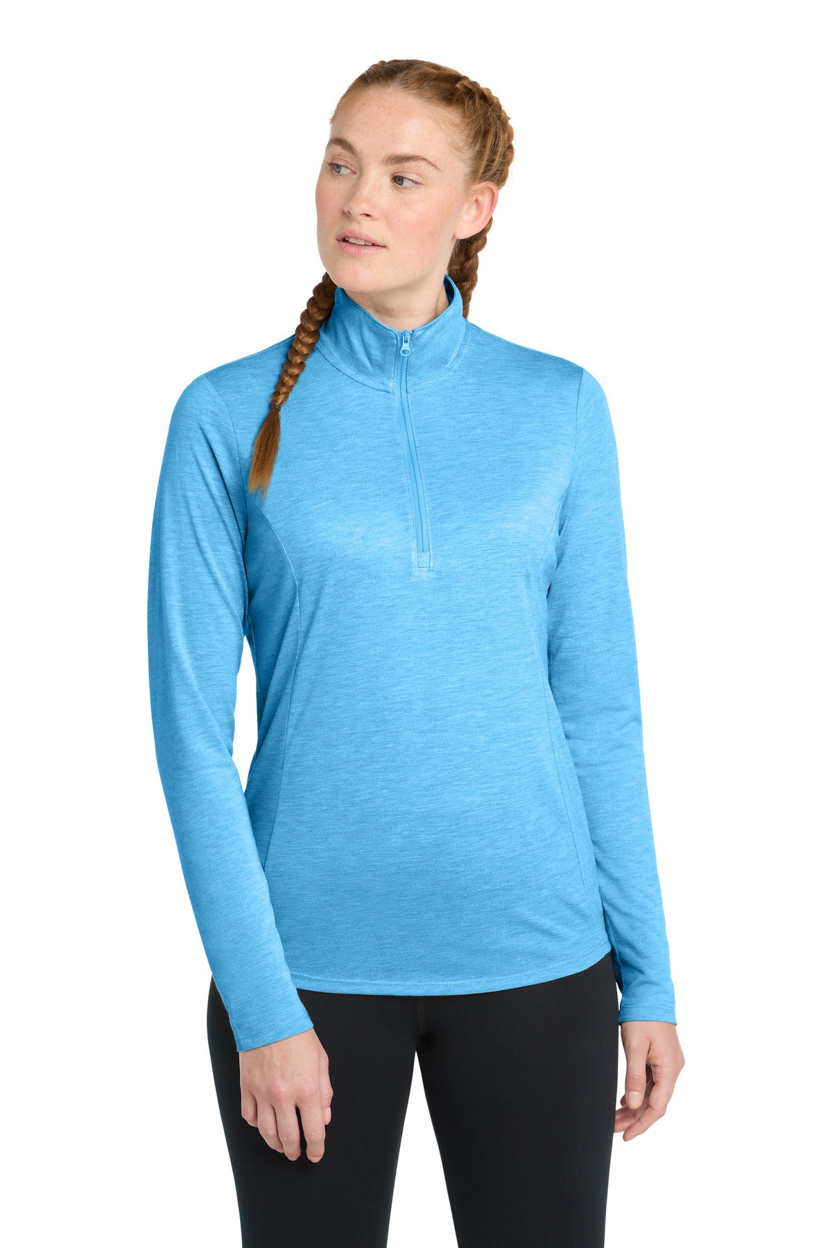 Sport-Tek Women's PosiCharge Tri-Blend Wicking 1/4-Zip Pullover