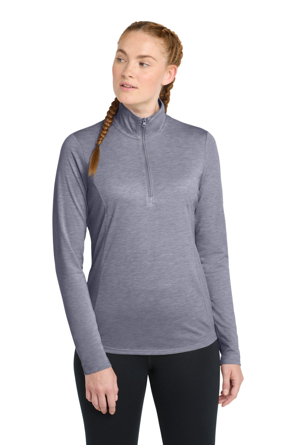 Sport-Tek Women's PosiCharge Tri-Blend Wicking 1/4-Zip Pullover