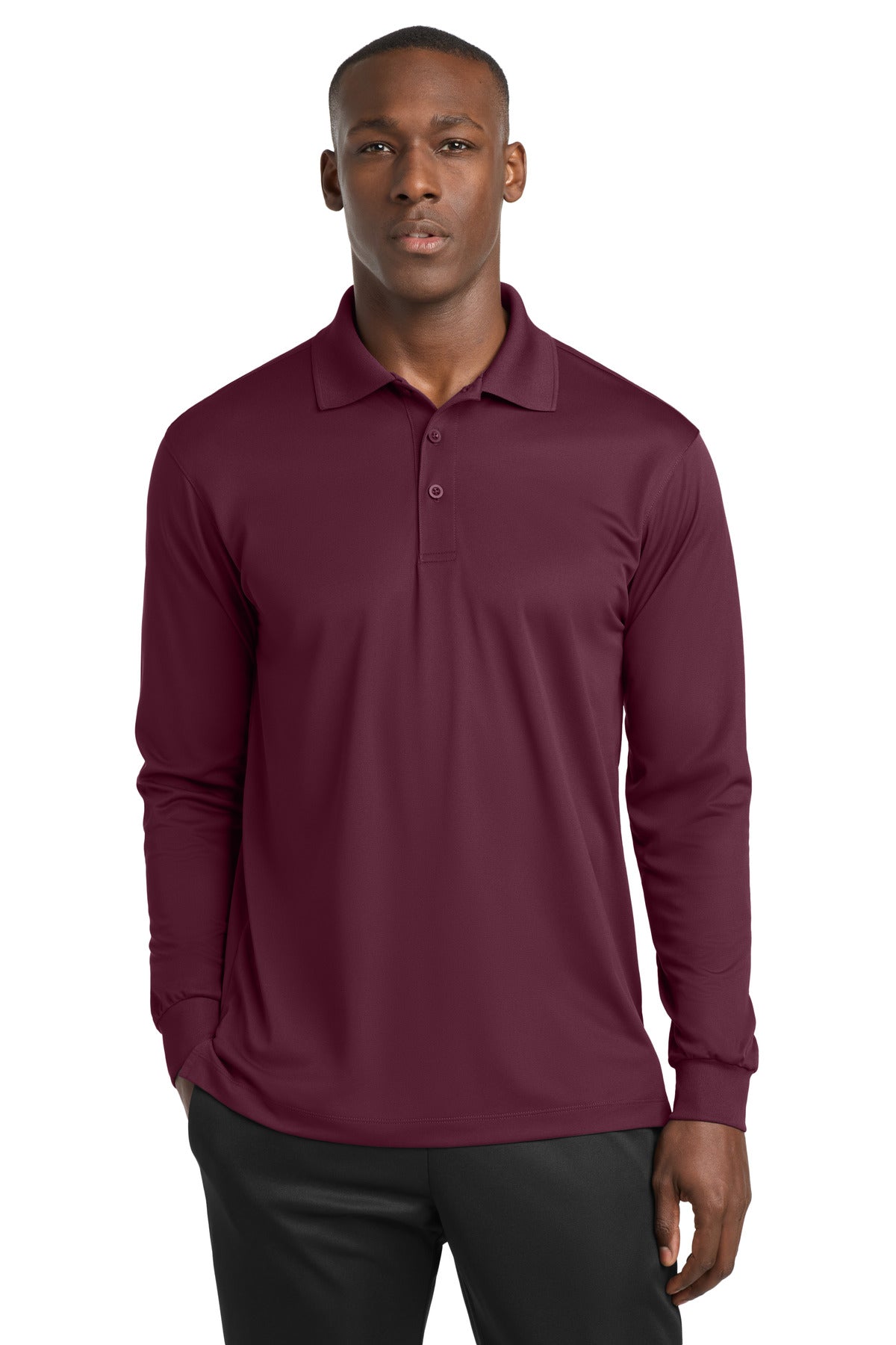 Sport-Tek Men's Long Sleeve Micropique Sport-Wick Polo