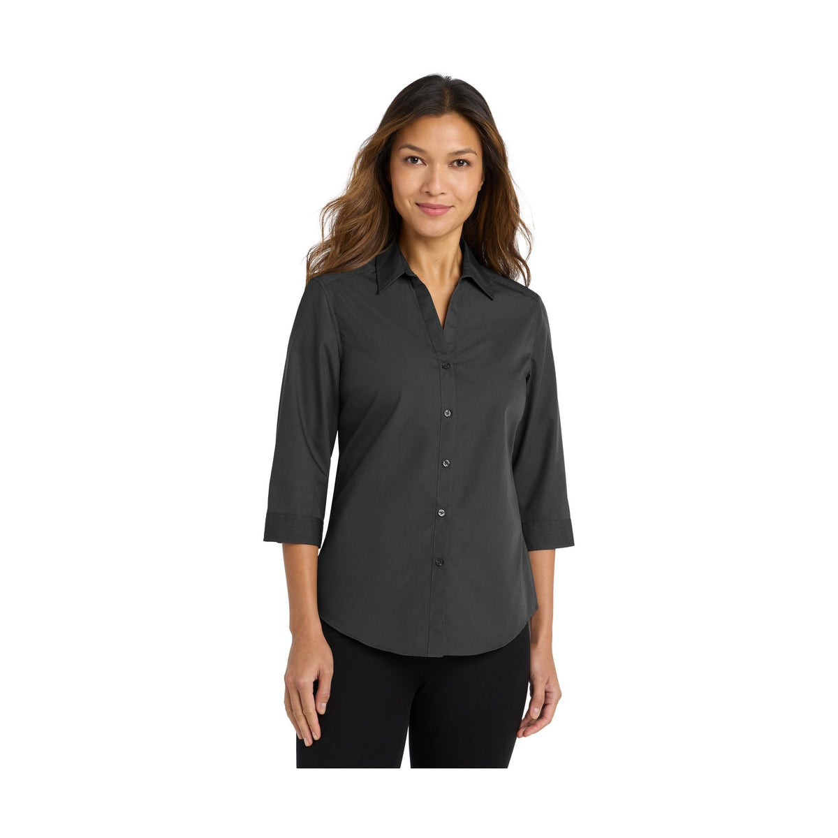 Port Authority Women's 3/4-Sleeve Carefree Poplin Shirt