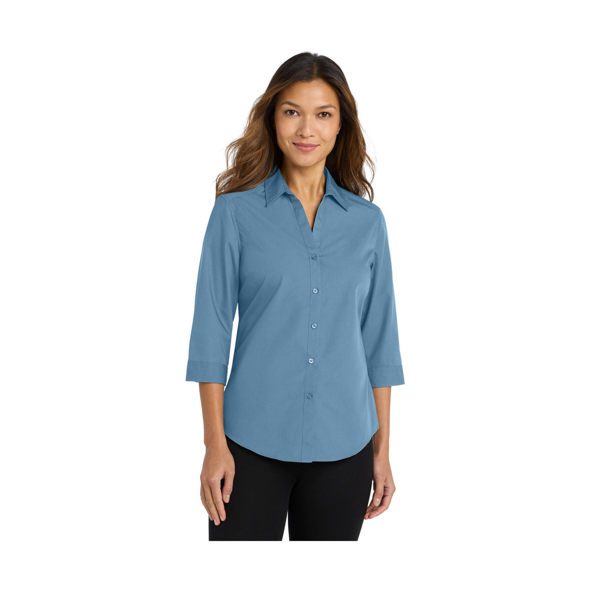 Port Authority Women's 3/4-Sleeve Carefree Poplin Shirt