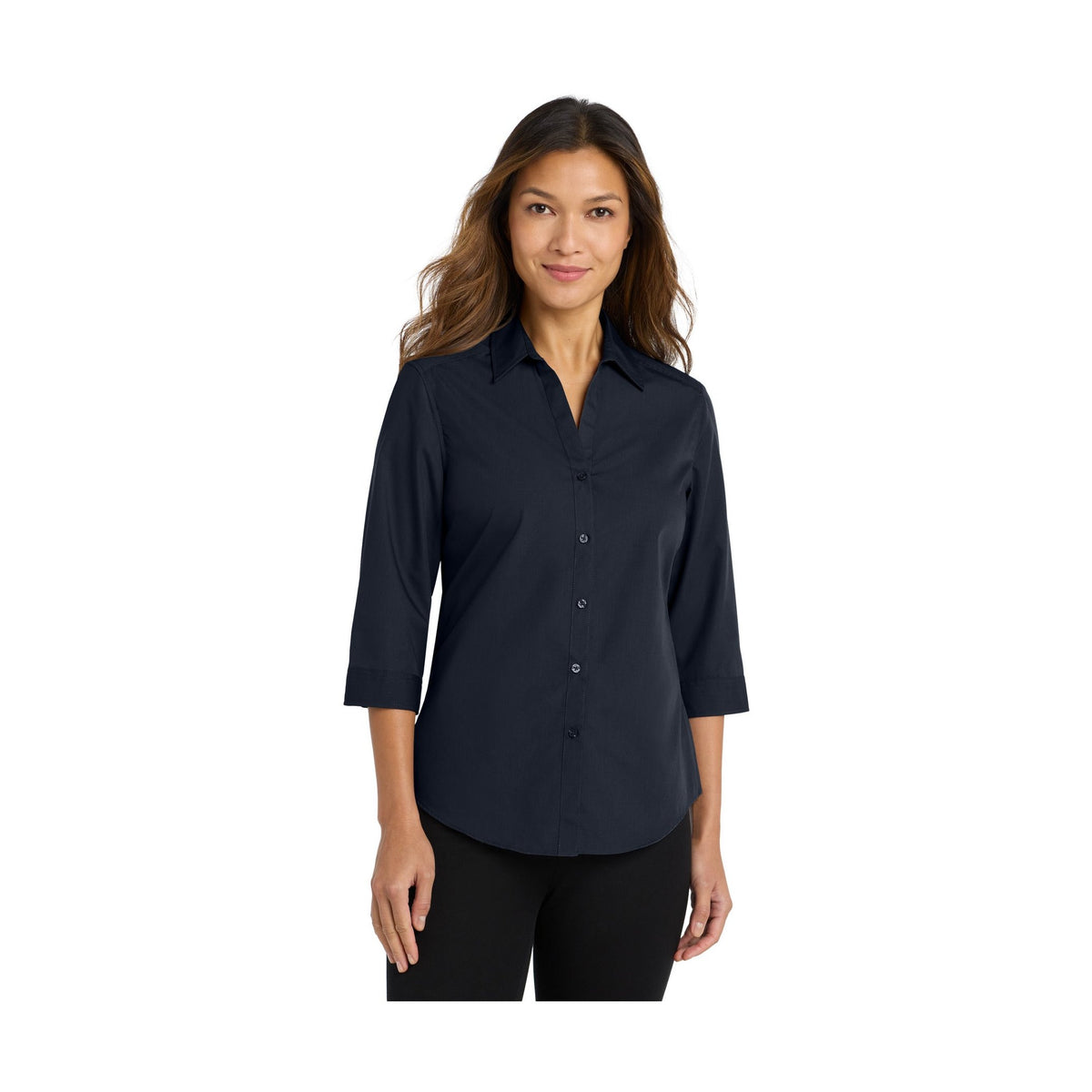 Port Authority Women's 3/4-Sleeve Carefree Poplin Shirt
