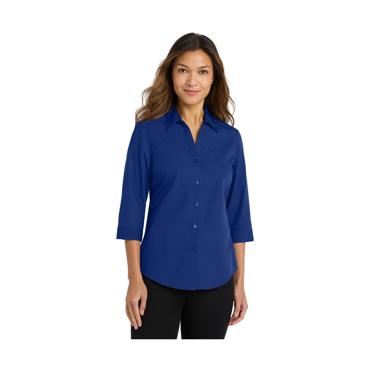 Port Authority Women's 3/4-Sleeve Carefree Poplin Shirt